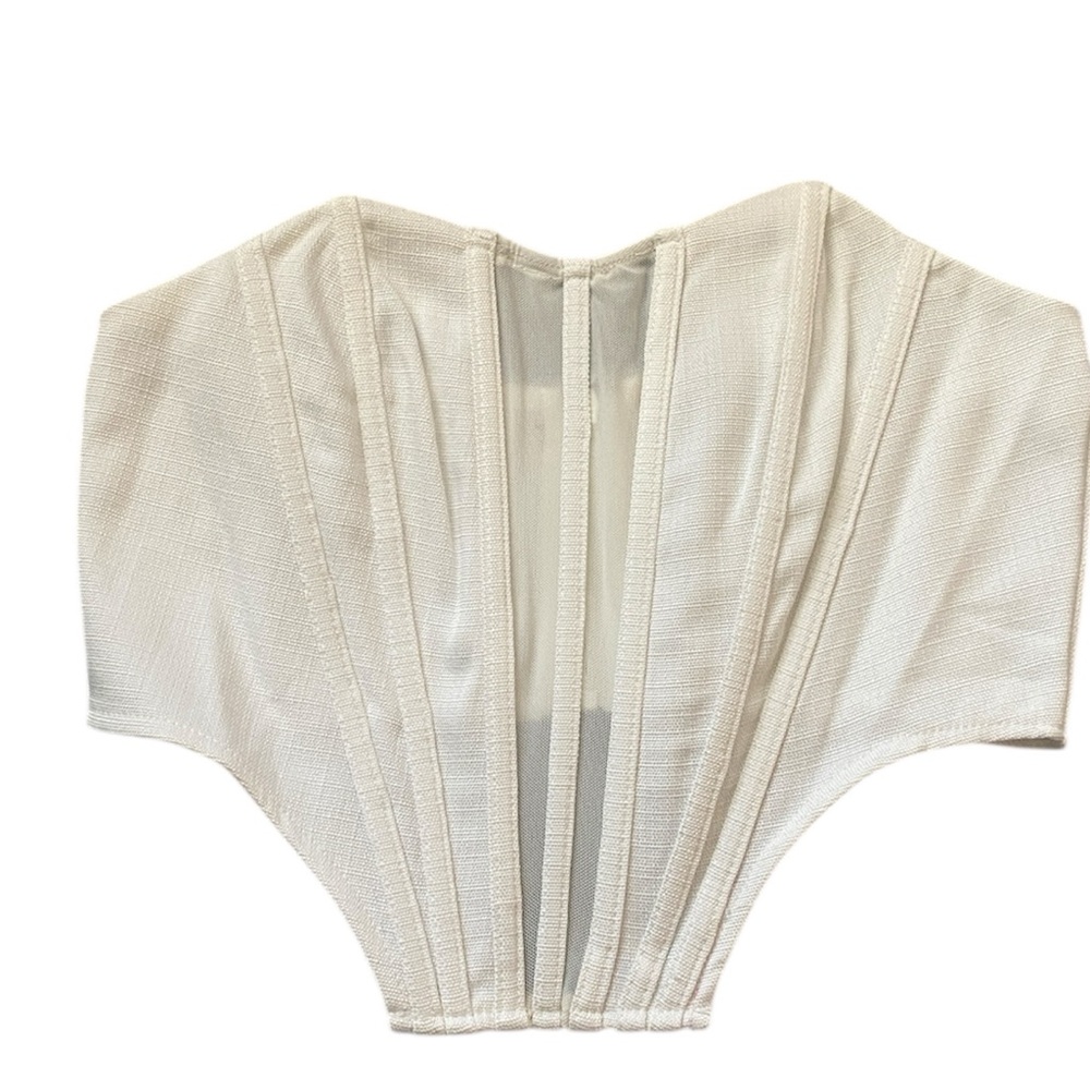 White Strapless Corset Top